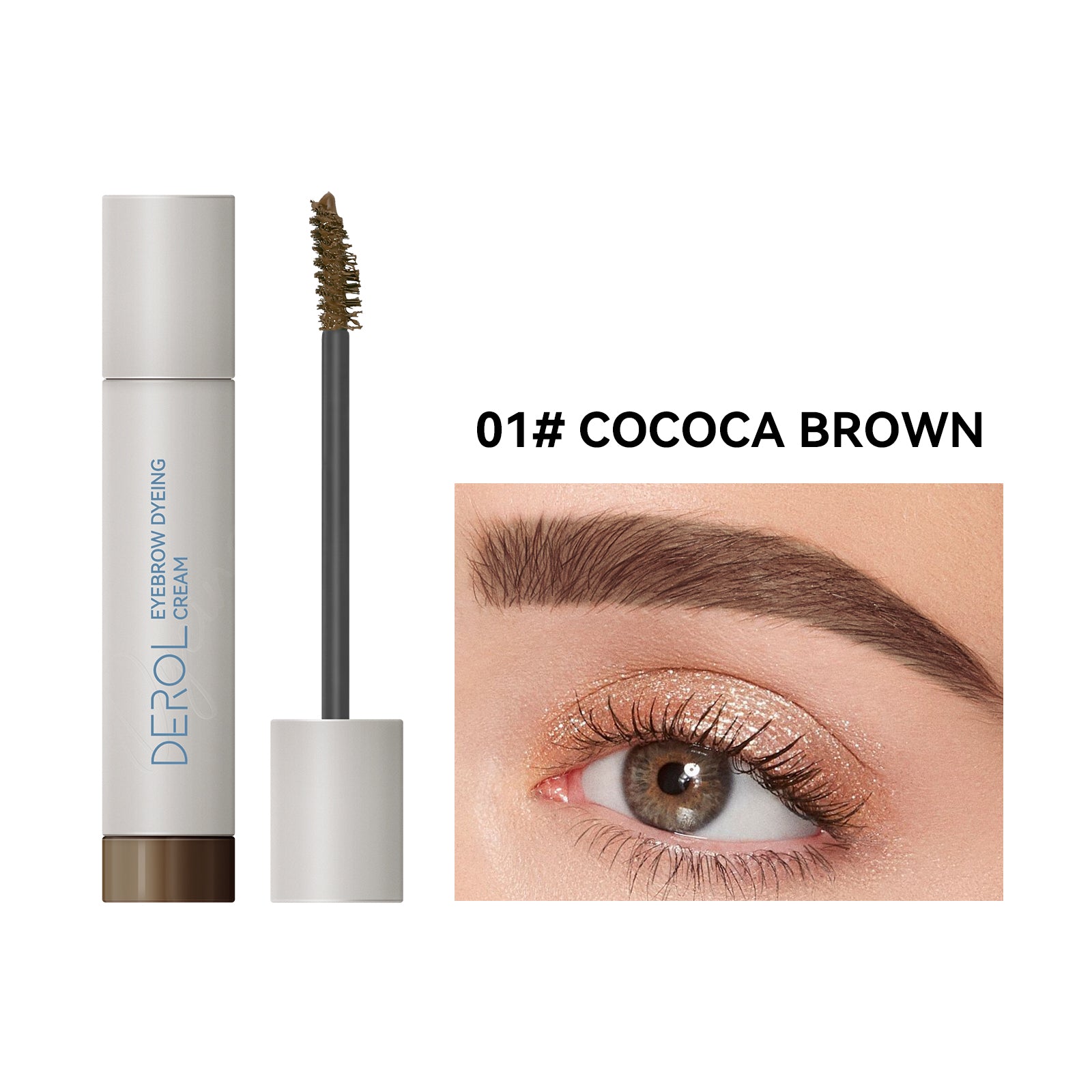 Waterproof Light Brown Eyebrow Gel, Instant Bushy Eyebrow Makeup for Natural Looking Stays on All Day Eye Brow Gel Makeup Fills and Shapes