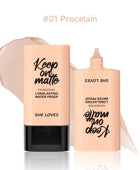 SHELOVES Flawless Matte Liquid Foundation, Long-Lasting & Buildable 30ml