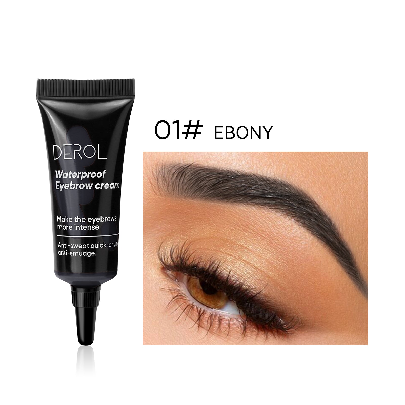 Eyebrow Pomade Waterproof, Tinted Brow Gel Cream with Brush, High-pigmented 24 Hour Wear, Smudge Proof &Sweat-proof, Super Creamy Eyebrow Pomade Filling & Shaping Brows