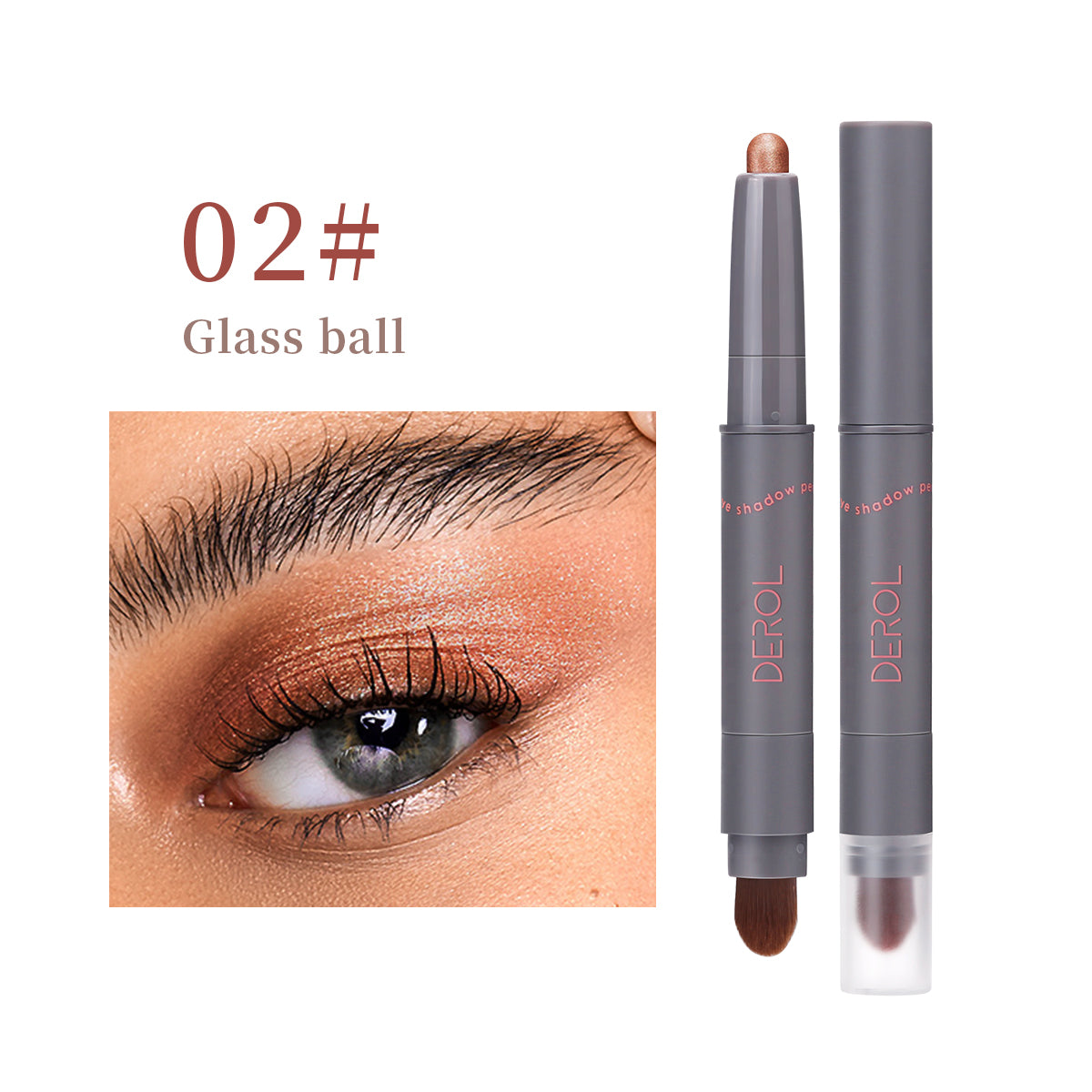 Cream Eyeshadow Stick, Highlighter Makeup Stick Set Long-Lasting, Crease-proof, Blendable Eye Shadow Applicator Sticks Eyeliner Pen