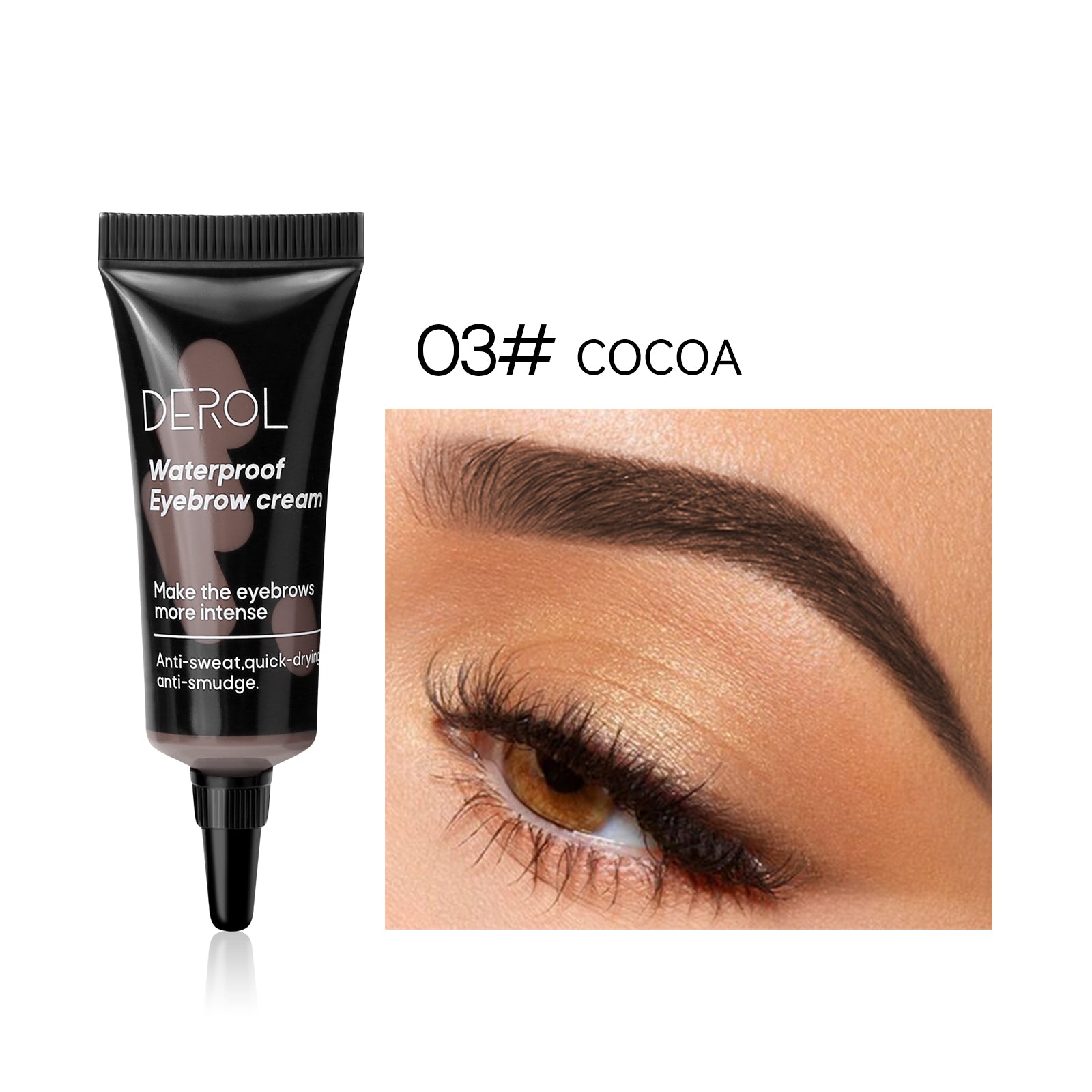 Eyebrow Pomade Waterproof, Tinted Brow Gel Cream with Brush, High-pigmented 24 Hour Wear, Smudge Proof &Sweat-proof, Super Creamy Eyebrow Pomade Filling & Shaping Brows