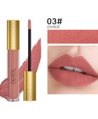 Derol Lip Glaze, 12 Color Matt Lip Cream, 4 Color Shimmer Lip Glaze waterproof non-Stick Cup