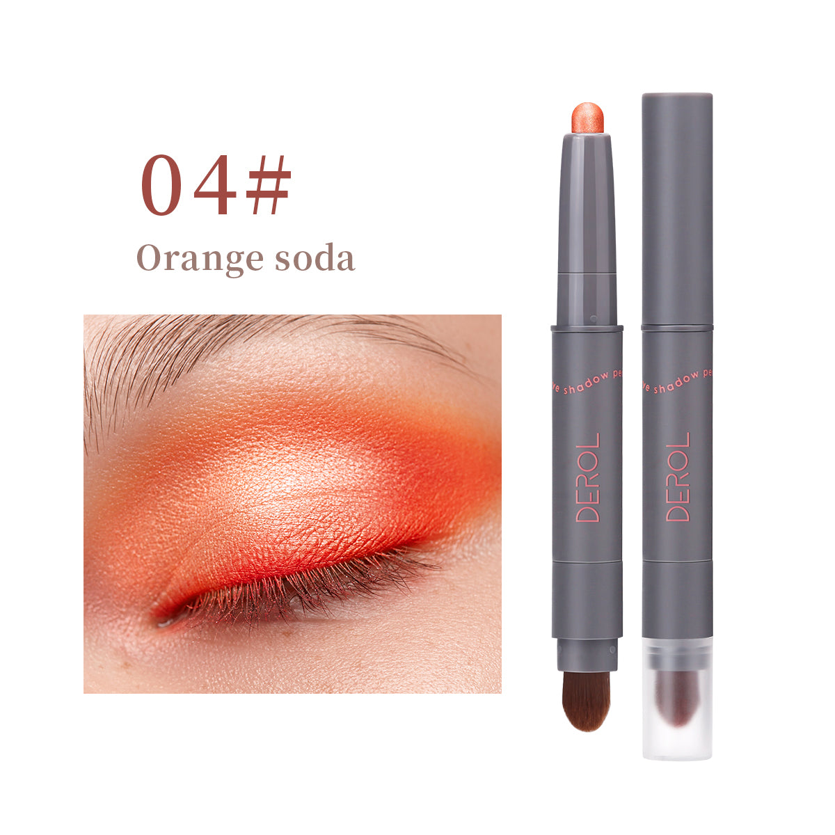 Cream Eyeshadow Stick, Highlighter Makeup Stick Set Long-Lasting, Crease-proof, Blendable Eye Shadow Applicator Sticks Eyeliner Pen