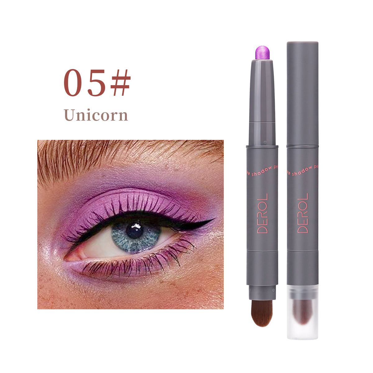 Cream Eyeshadow Stick, Highlighter Makeup Stick Set Long-Lasting, Crease-proof, Blendable Eye Shadow Applicator Sticks Eyeliner Pen