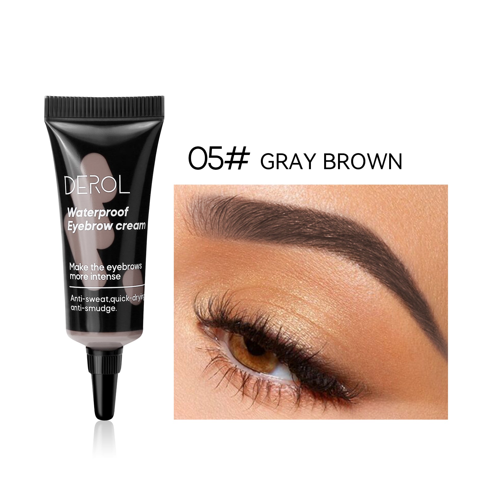 Eyebrow Pomade Waterproof, Tinted Brow Gel Cream with Brush, High-pigmented 24 Hour Wear, Smudge Proof &Sweat-proof, Super Creamy Eyebrow Pomade Filling & Shaping Brows