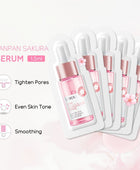 10 Packs Laikou Sakura Face Fluid Essence Moisturizing Skin Shining Cherry Blossom Hyaluronic Acid Serum Essence Shrink Pores Tightening Skin Face Solution