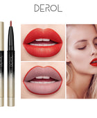 2 in 1 Double Head Lipstick & Lip Liner Makeup Set Matte Velvet Lipgloss Lipstick Creamy Lip Pencil