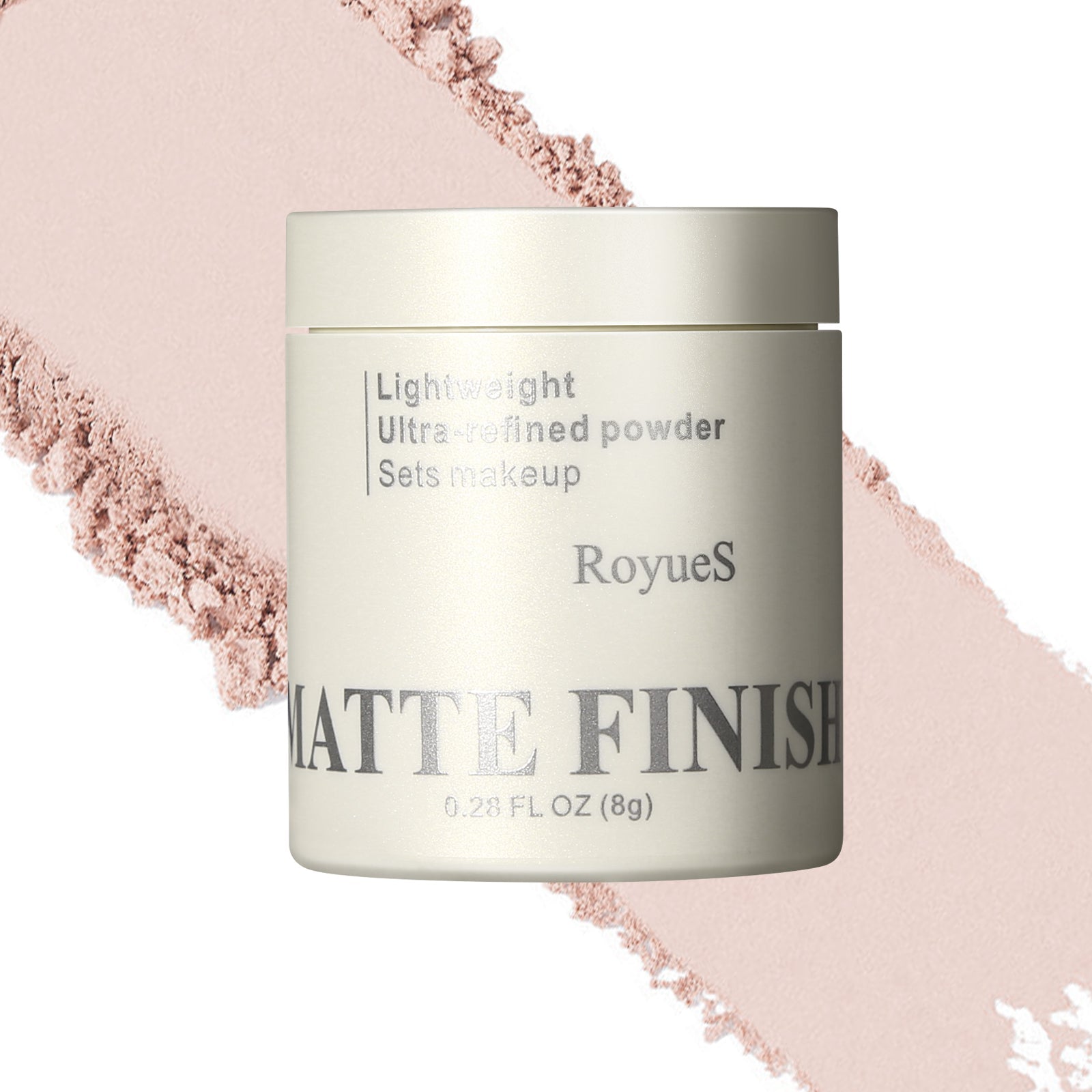 RoyueS Lightweight Ultra-refined Waterproof Loose Setting Powder, Finish Power 8g