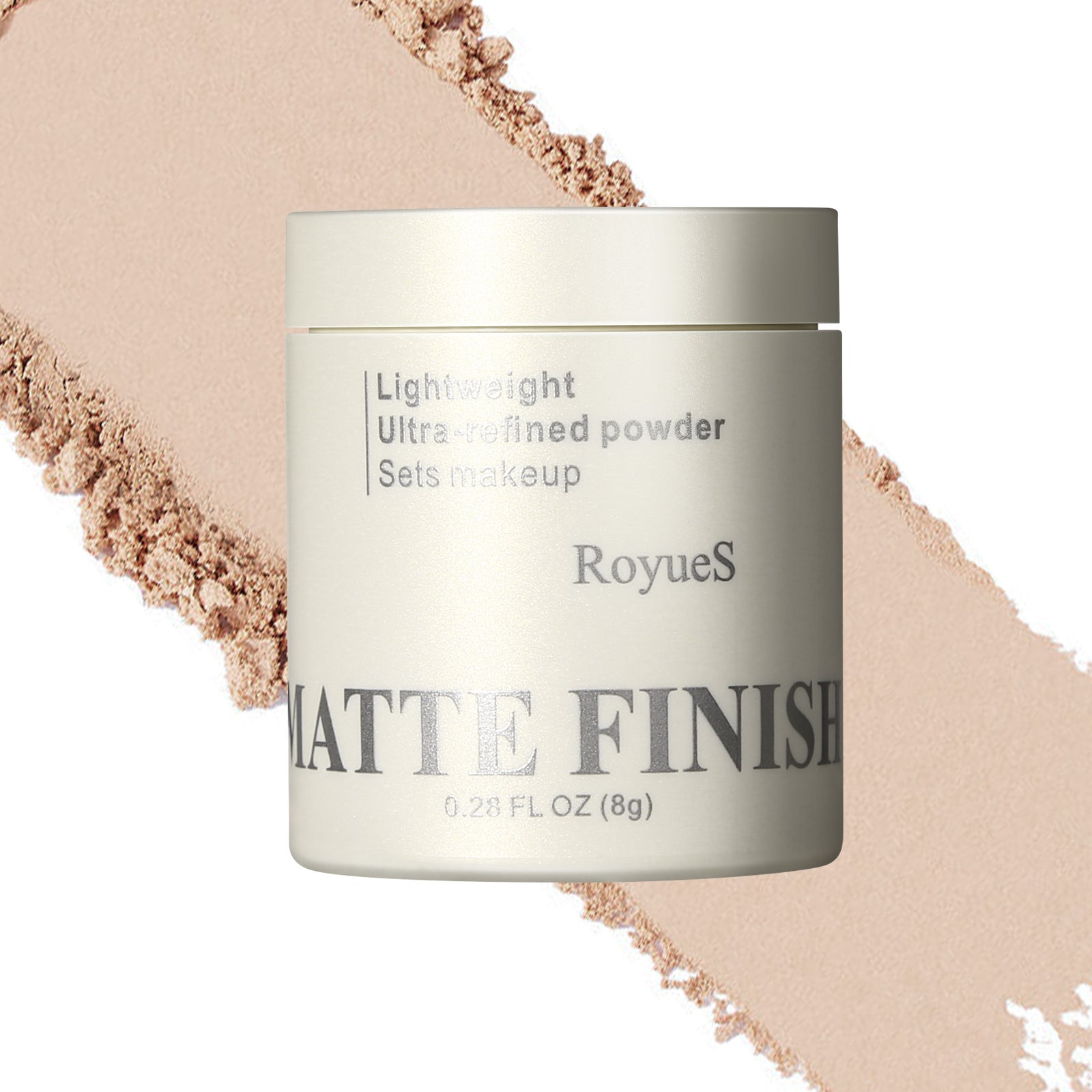 RoyueS Lightweight Ultra-refined Waterproof Loose Setting Powder, Finish Power 8g