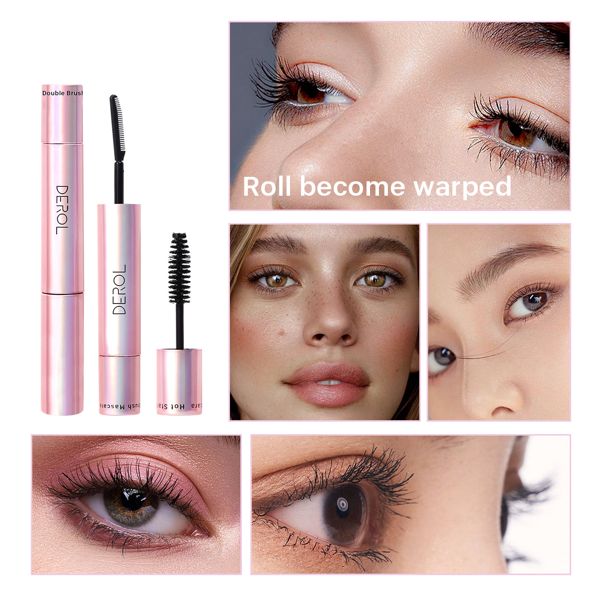 4D Silk Fiber Lash Mascara, 2 in 1 Thrive Mascara For Natural Lengthening And Thickening