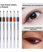 Waterproof Eyeliner Pen Colorful Eyeliner with Sharpener Glitter