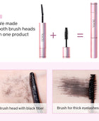 4D Silk Fiber Lash Mascara, 2 in 1 Thrive Mascara For Natural Lengthening And Thickening