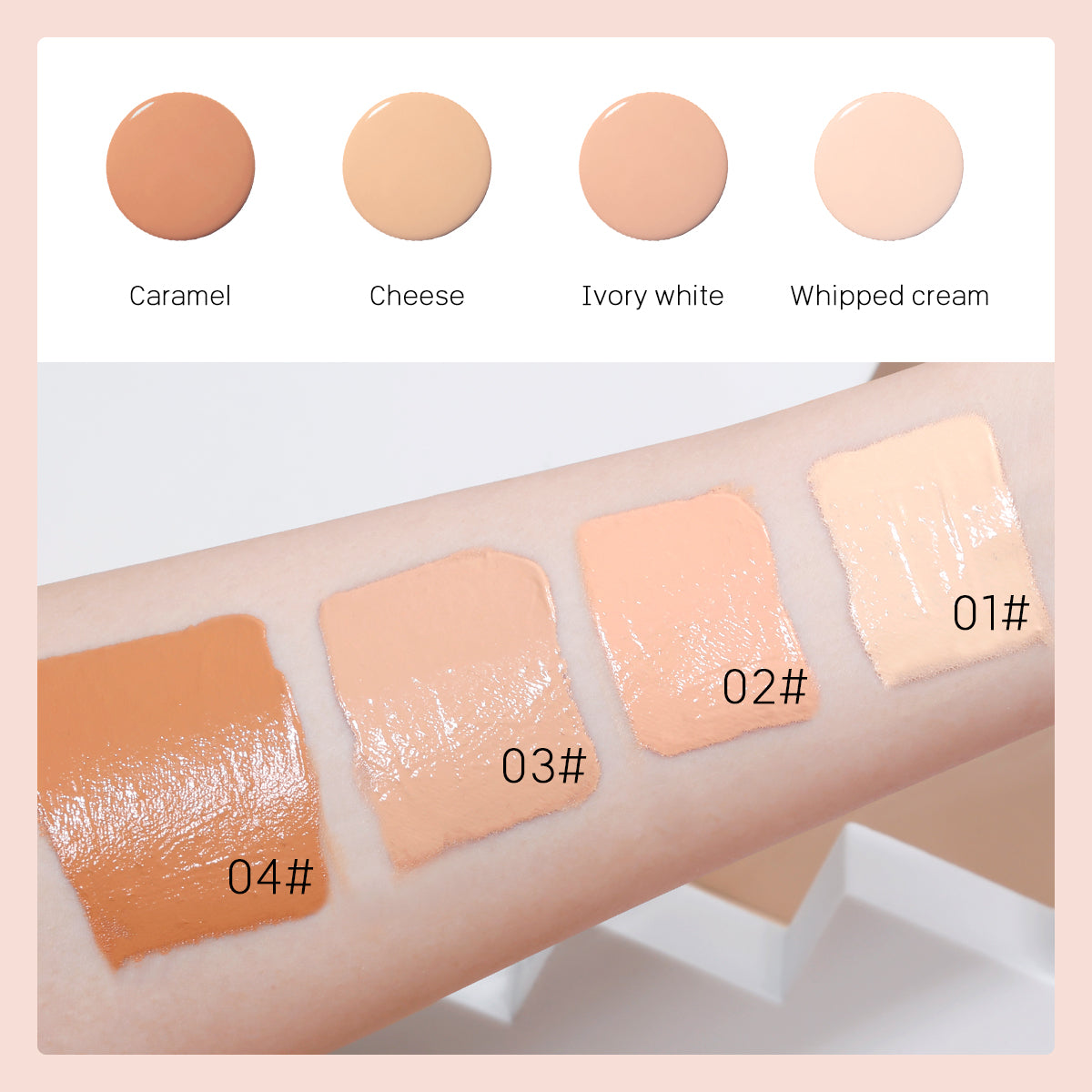 Velvet Long Lasting Matte Concealer Bright Foundation Cream with Makeup Sponge