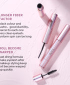 4D Silk Fiber Lash Mascara, 2 in 1 Thrive Mascara For Natural Lengthening And Thickening