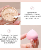 Velvet Long Lasting Matte Concealer Bright Foundation Cream with Makeup Sponge