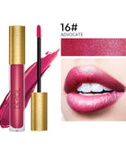 Derol Lip Glaze, 12 Color Matt Lip Cream, 4 Color Shimmer Lip Glaze waterproof non-Stick Cup