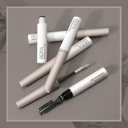 Derol Wild Beauty Waterproof Brow Shaping Sculpt With 2 Brushes,Eye Brow Shaping Wax for Lift & Lamination of Brows 9ml