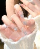 Shinning Press on Nails, mixed color cat eye, diamond decoration nails