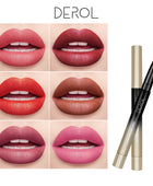 2 in 1 Double Head Lipstick & Lip Liner Makeup Set Matte Velvet Lipgloss Lipstick Creamy Lip Pencil