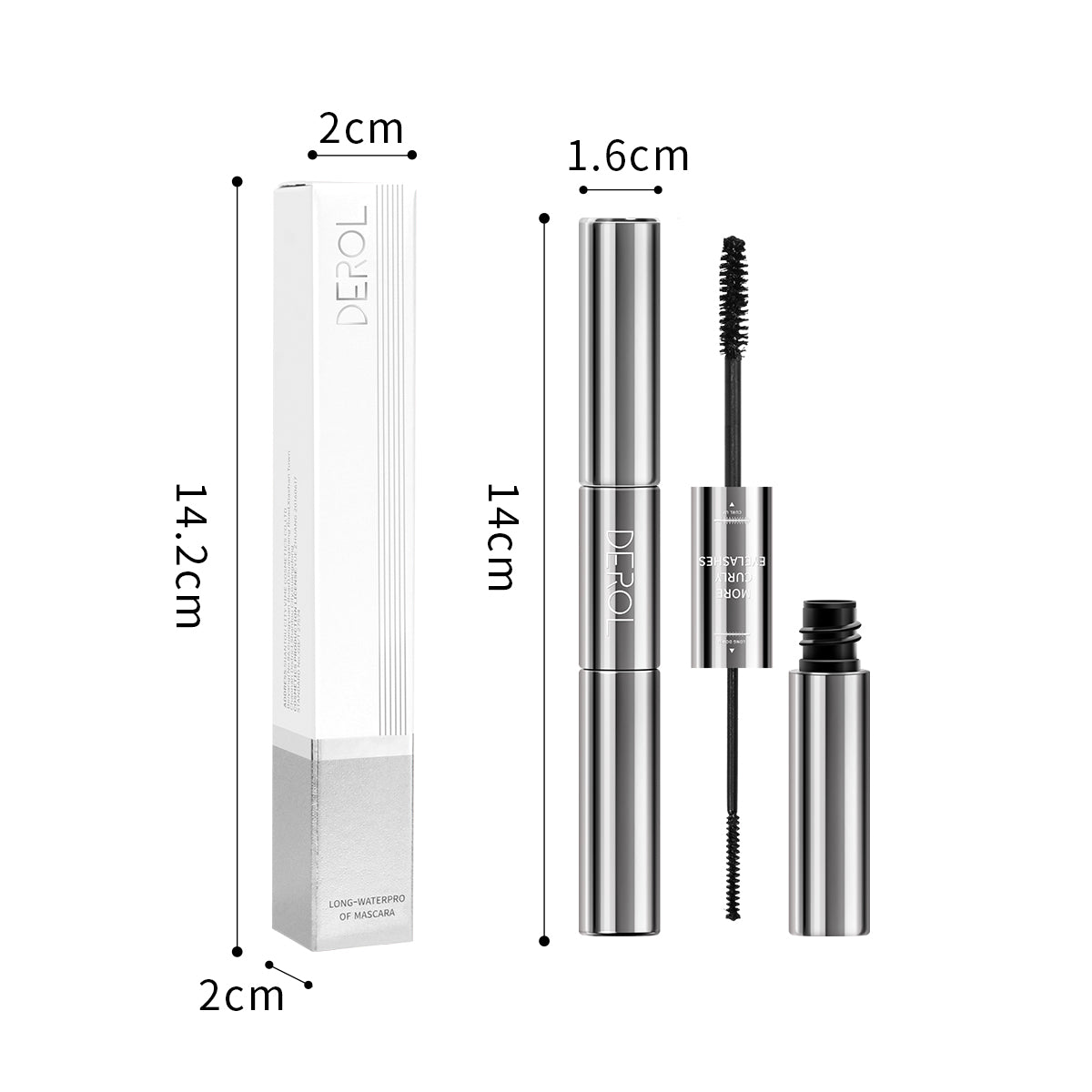 Derol 2-in-1 Miracle Fiber Waterproof Mascara 12ml