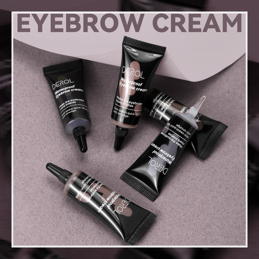 Eyebrow Pomade Waterproof, Tinted Brow Gel Cream with Brush, High-pigmented 24 Hour Wear, Smudge Proof &Sweat-proof, Super Creamy Eyebrow Pomade Filling & Shaping Brows