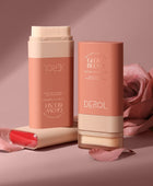 Derol Whispering Softly Hydrating Solid Cheek Tint, Multi-use Blush Makeup Stick Glow Blush Stick 30g