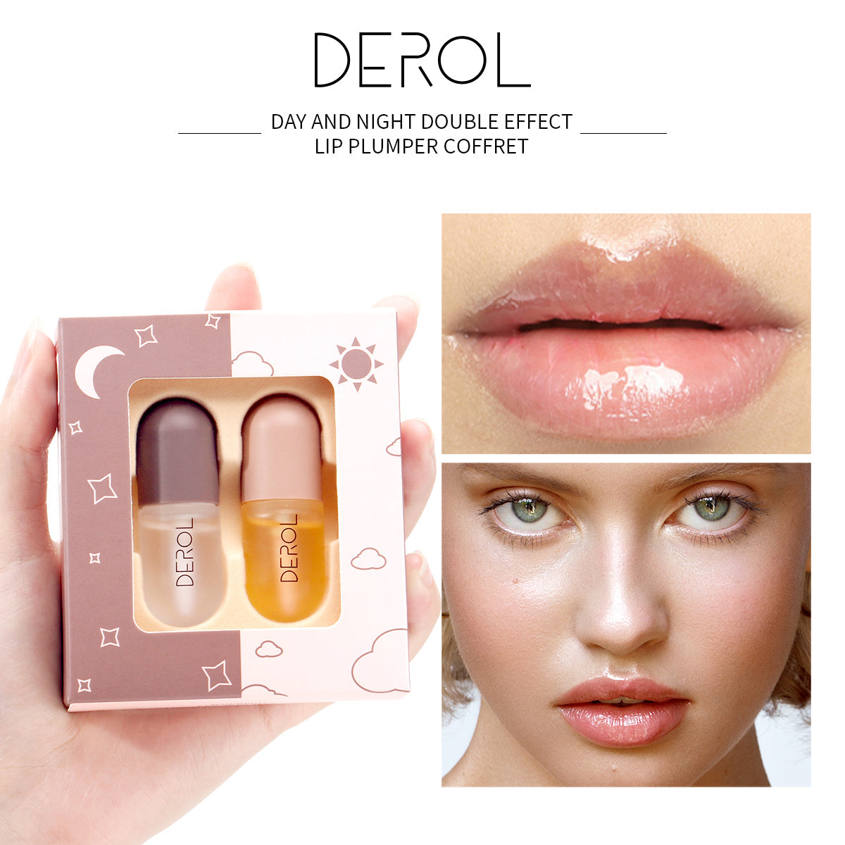 Derol Day and Night Double Effect Lip Plumper Coffret