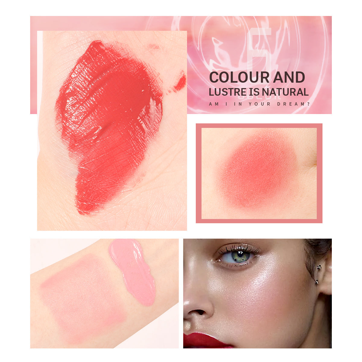 Derol Silky Liquid Blush for Cheeks & Lips 2-in-1 Makeup Face Blush 19ml