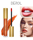 Derol Lip Glaze, 12 Color Matt Lip Cream, 4 Color Shimmer Lip Glaze waterproof non-Stick Cup