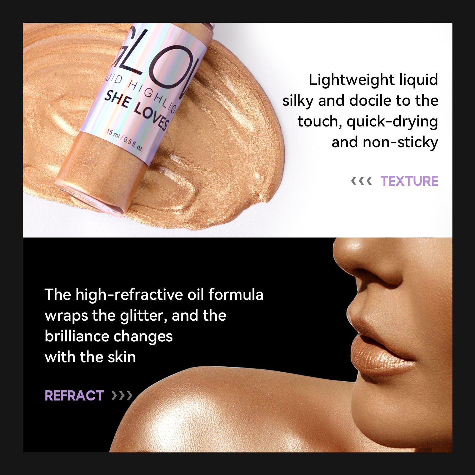 SHELOVES Crystal Liquid Highlighter Drops 40.5g