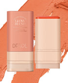 Derol Whispering Softly Hydrating Solid Cheek Tint, Multi-use Blush Makeup Stick Glow Blush Stick 30g