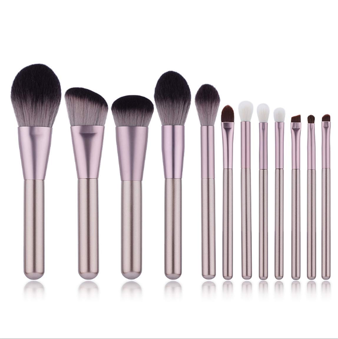 12Pcs Makeup Brushes Set Foundation Blending Face Powder Blush Concealers Eyeshadow Make Up Brush Set with Carrying Bag