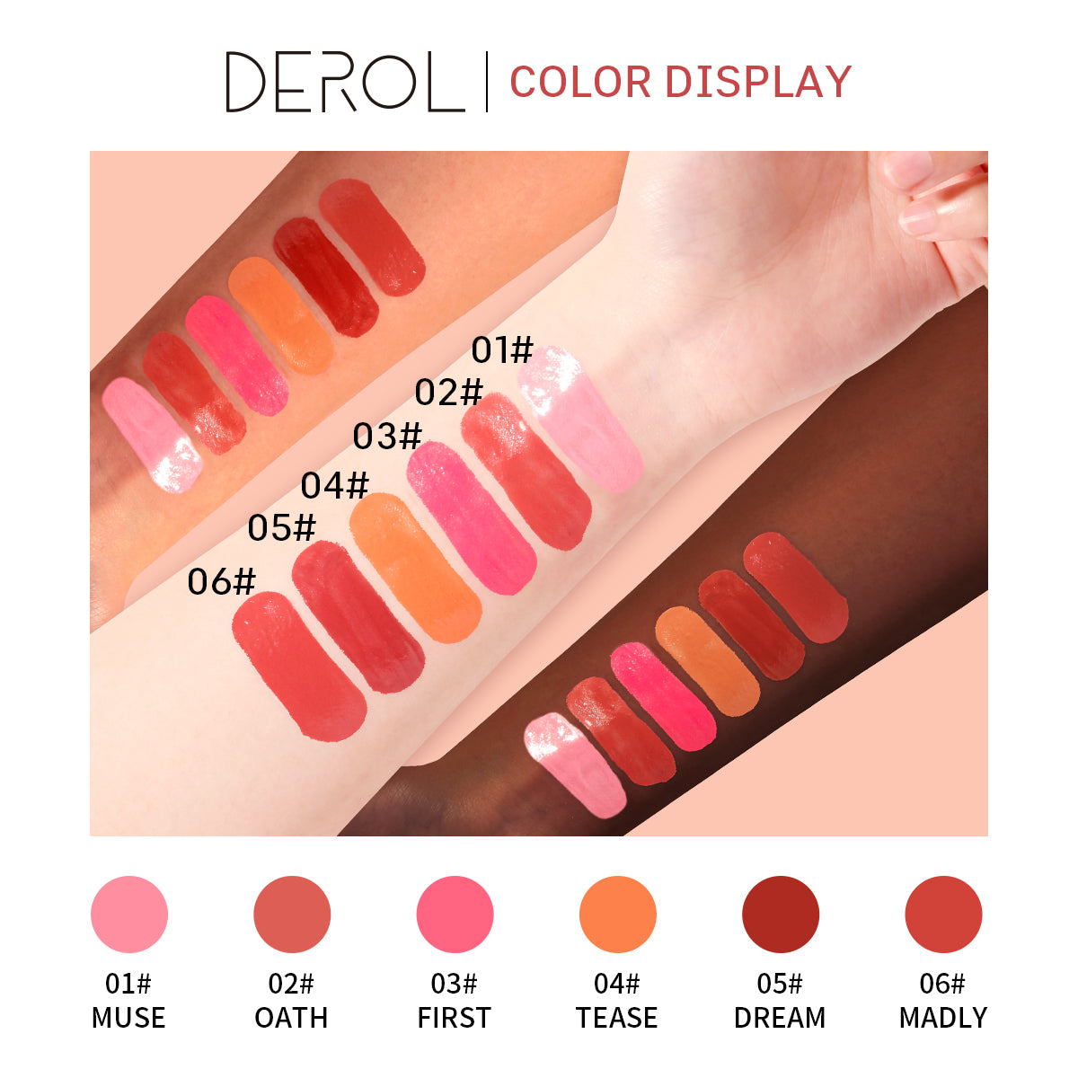 Derol Silky Liquid Blush for Cheeks & Lips 2-in-1 Makeup Face Blush 19ml