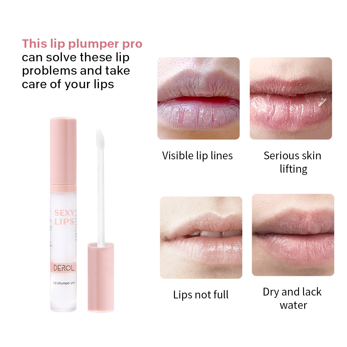 Lip Plumping Booster, Spicy Lip Lipstick, Lifter Gloss, Hydrating, Volumizes & High-Shine