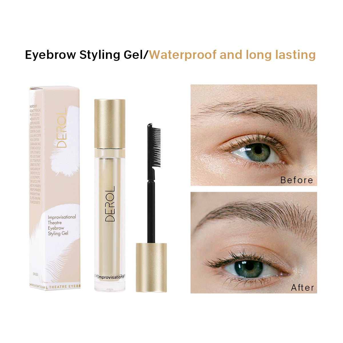 Clear Eyebrow Setting Gel,Waterproof And Sweat-Proof Eyebrow Repair Liquid Brows Styling Beauty Salon Home Use Makeup