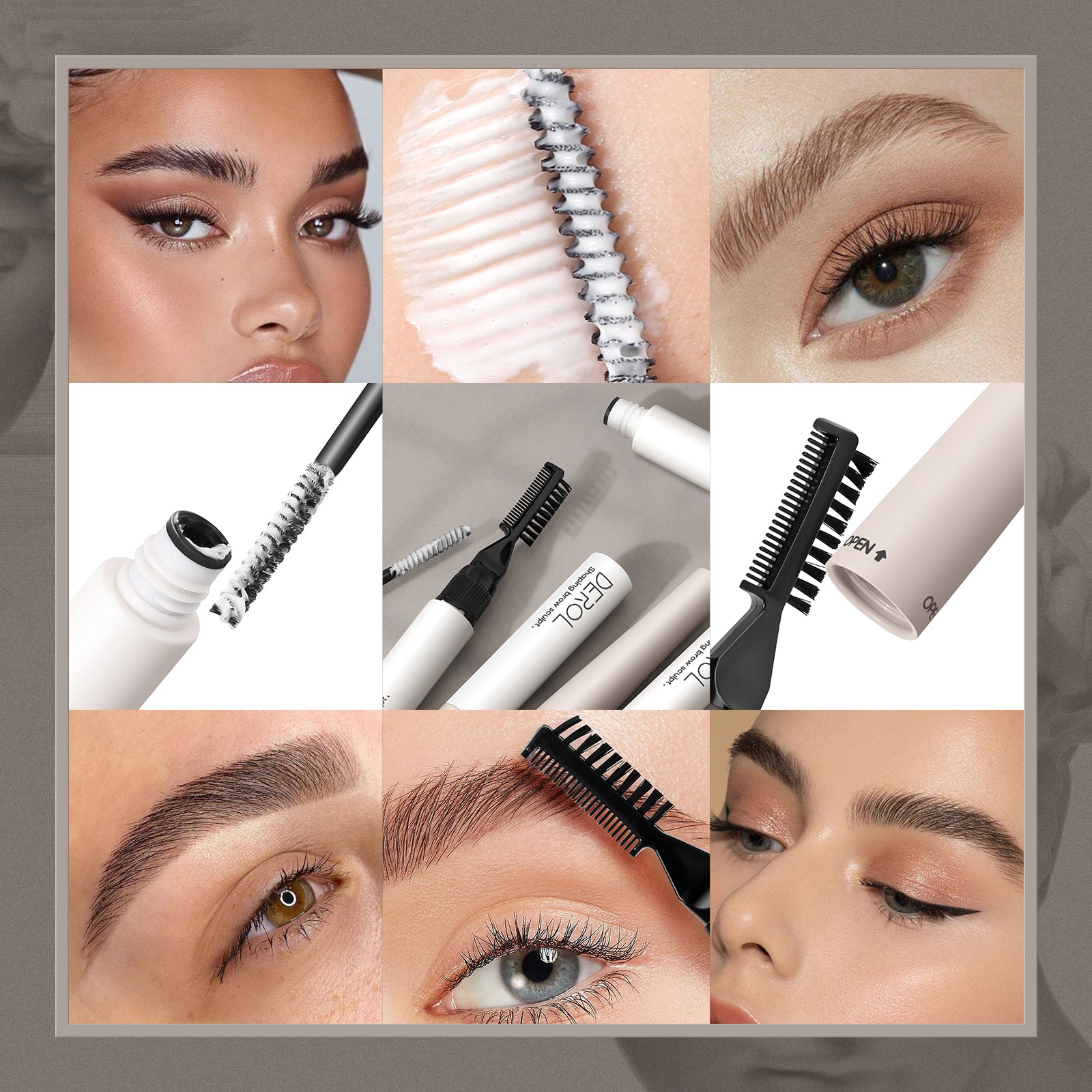 Derol Wild Beauty Waterproof Brow Shaping Sculpt With 2 Brushes,Eye Brow Shaping Wax for Lift & Lamination of Brows 9ml