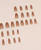 Press on Nails, Brown Cat Eye Fake Nails