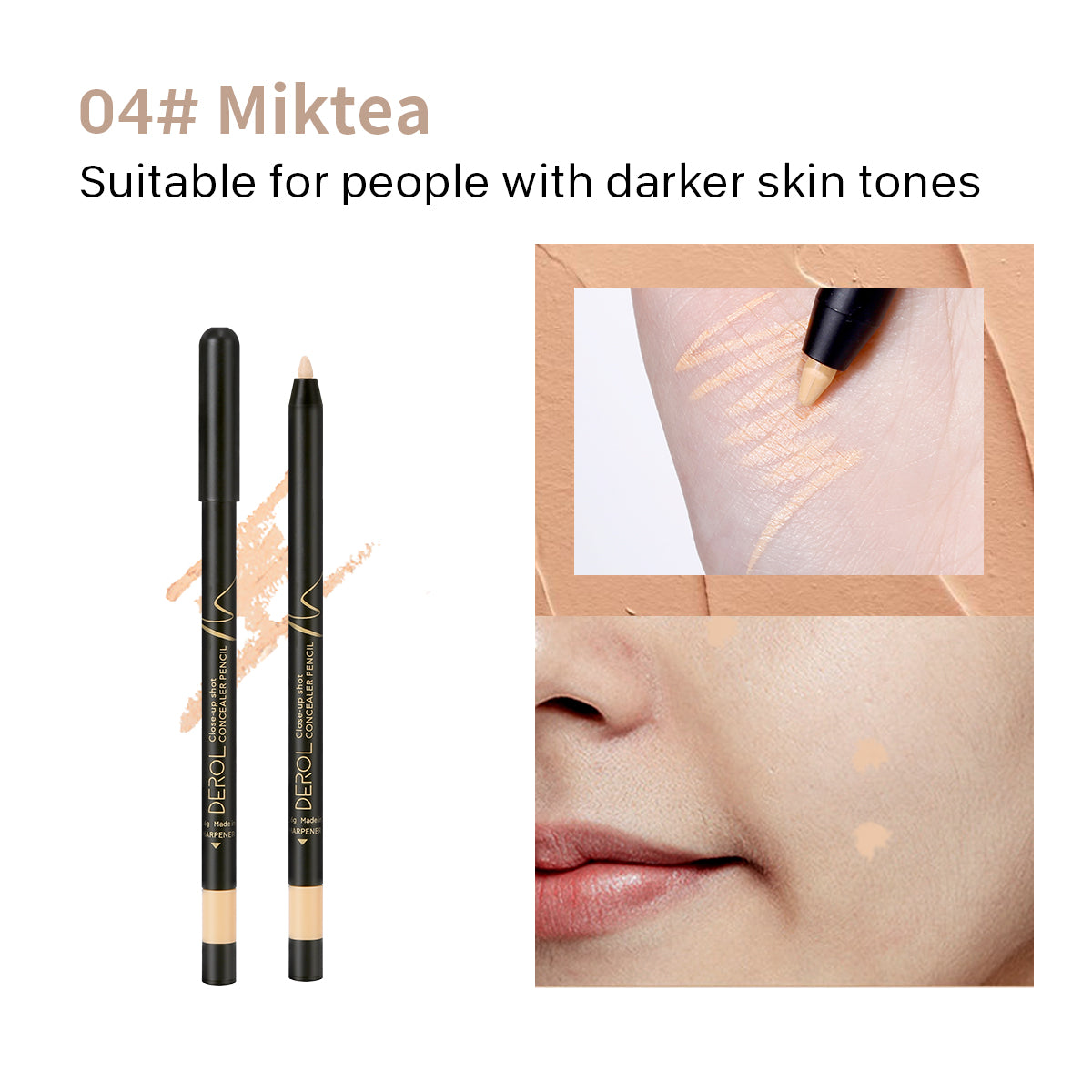 Multi-Use Highlighter & Concealer Pencil, Waterproof Under Eye Concealer for Dark Circles, Blemishes, Aging Spots, Acne and Freckles