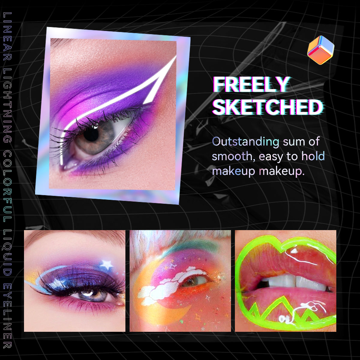 8 Colors UV Neon Liquid Eyeliner Set, Matte Colored Eyeliners Pen, Colorful Waterproof Smudge-proof Pigmented Graphic Liners