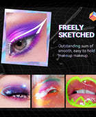 8 Colors UV Neon Liquid Eyeliner Set, Matte Colored Eyeliners Pen, Colorful Waterproof Smudge-proof Pigmented Graphic Liners