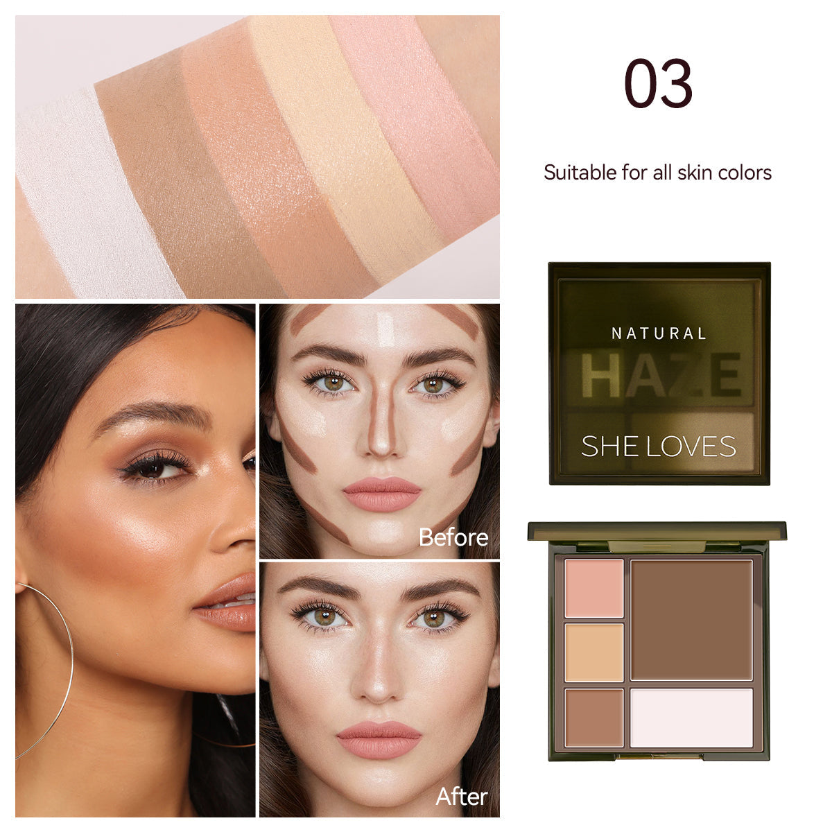 SHELOVES Beautiful Face Bright Makeup Palette For On the Go