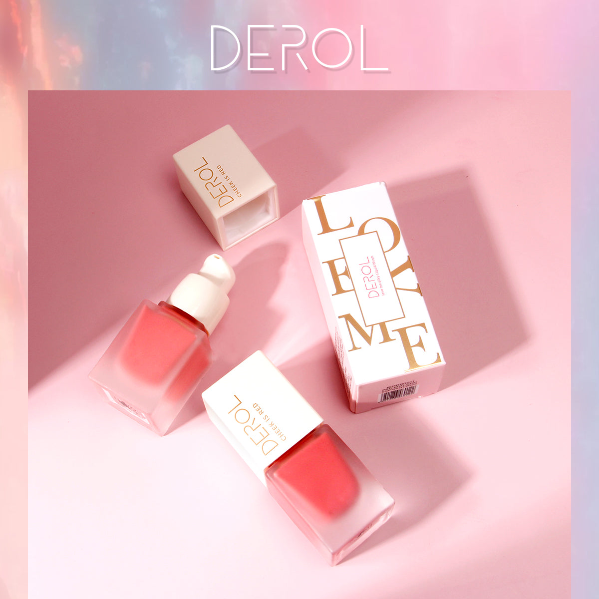 Derol Silky Liquid Blush for Cheeks & Lips 2-in-1 Makeup Face Blush 19ml