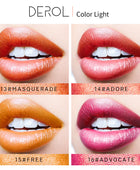 Derol Lip Glaze, 12 Color Matt Lip Cream, 4 Color Shimmer Lip Glaze waterproof non-Stick Cup