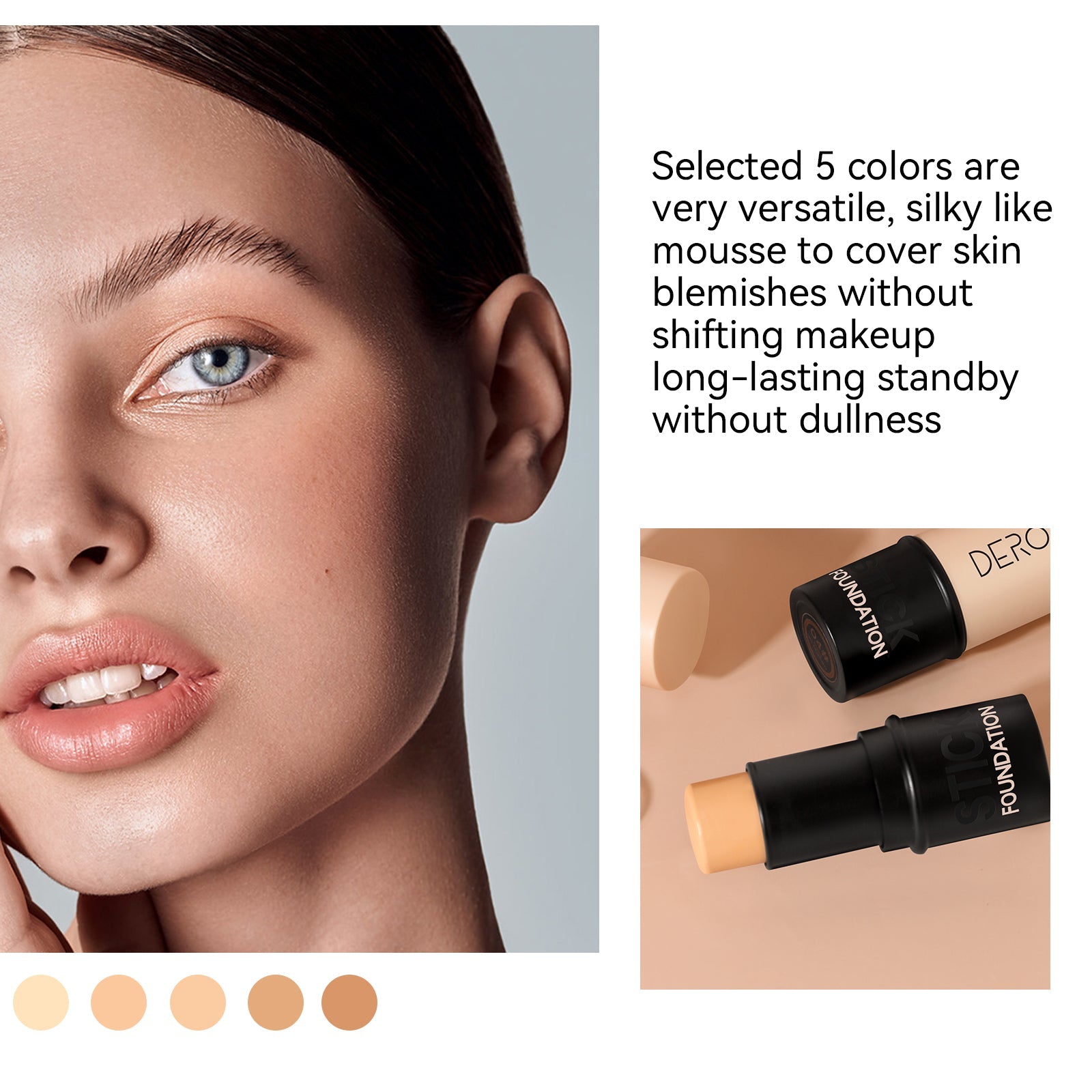 Derol Lightweight Matte Multi-Purpose Foundation Stick 7g