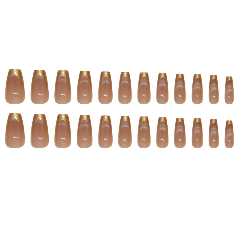 Press on Nails, Brown Cat Eye Fake Nails