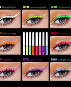 8 Colors UV Neon Liquid Eyeliner Set, Matte Colored Eyeliners Pen, Colorful Waterproof Smudge-proof Pigmented Graphic Liners