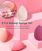 8 PCS Makeup Sponge Set Makeup Sponge Blender Make Up Sponges for Foundation Beauty Sponge for Liquid Cream and Powder