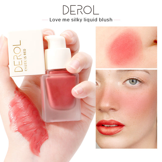 Derol Silky Liquid Blush for Cheeks & Lips 2-in-1 Makeup Face Blush 19ml