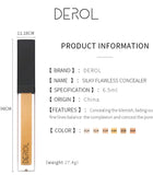 Derol Silky Flawless Concealer Corrects, Lightweight, Full Coverage, Long Lasting 6.5ml