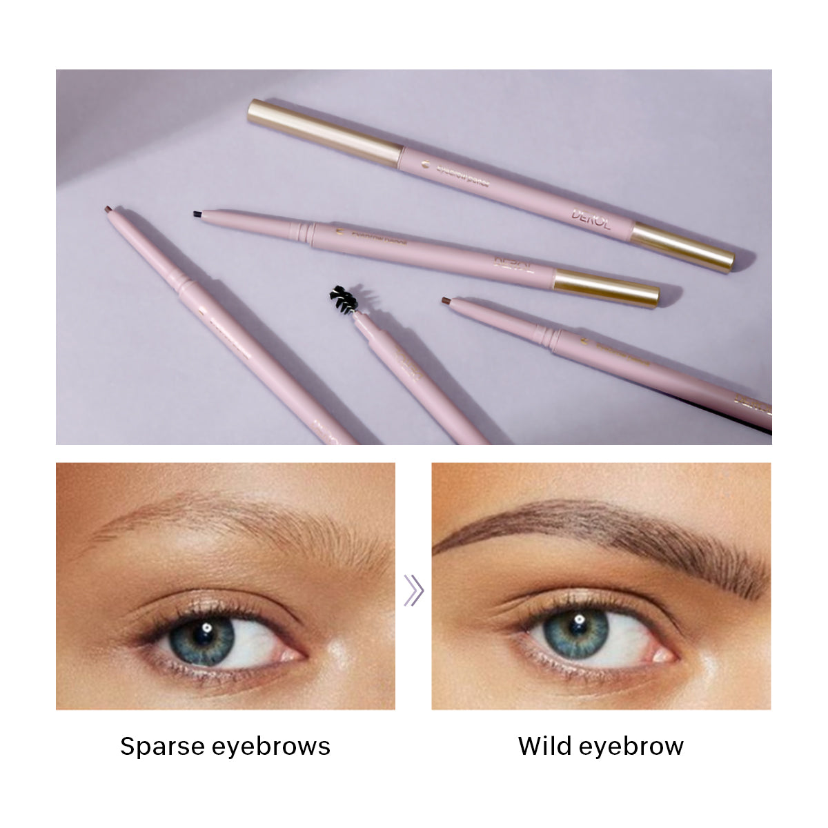 Waterproof Eyebrow Pencil - Long lasting Safe for Sensitive Eyes